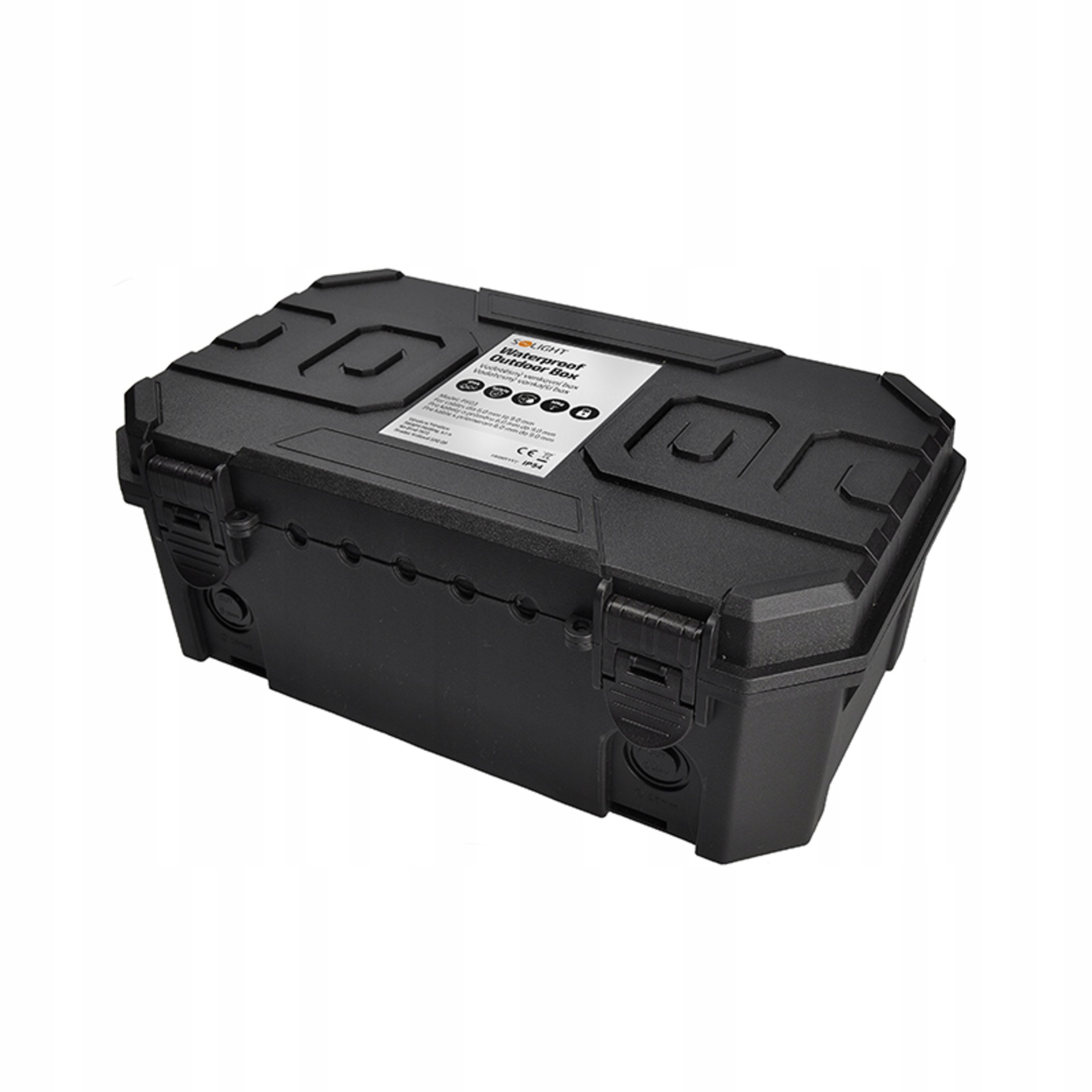 Solight ochranný box na kabely a prodlužovací přívody IP54, 5 průchodek, uz