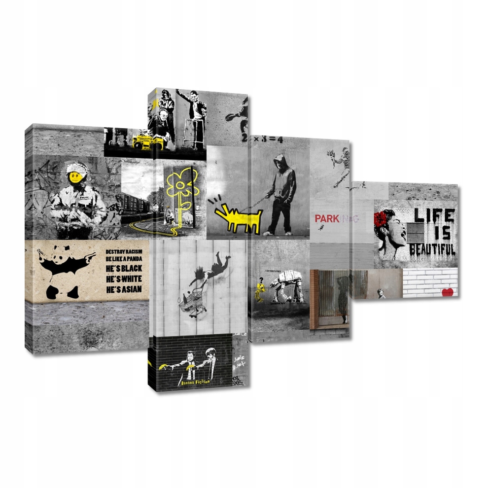 

Obraz 100x70 Mix Kolaż Collage Banksy