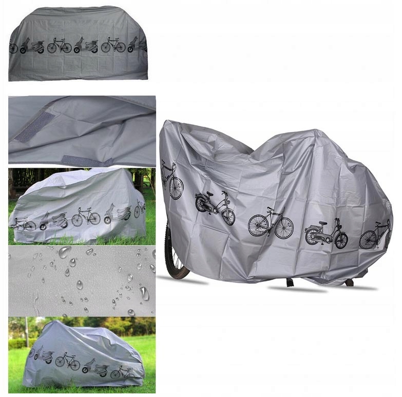 POKROWIEC NA ROWER MOTOR rowerowy SZARY PRZECIWDESZCZOWY SKUT 220x130 Marka Inna marka