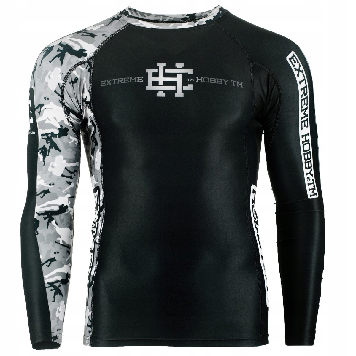 Koszulka Męska na siłownię Rashguard Extreme Hobby Combat Game 3XL Czarny