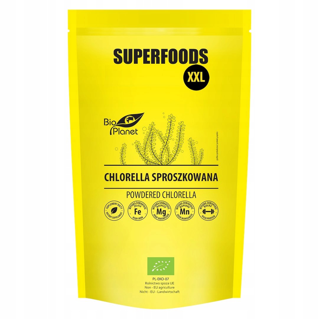 Chlorella W Proszku (glony) Bio 600 g Bio Planet