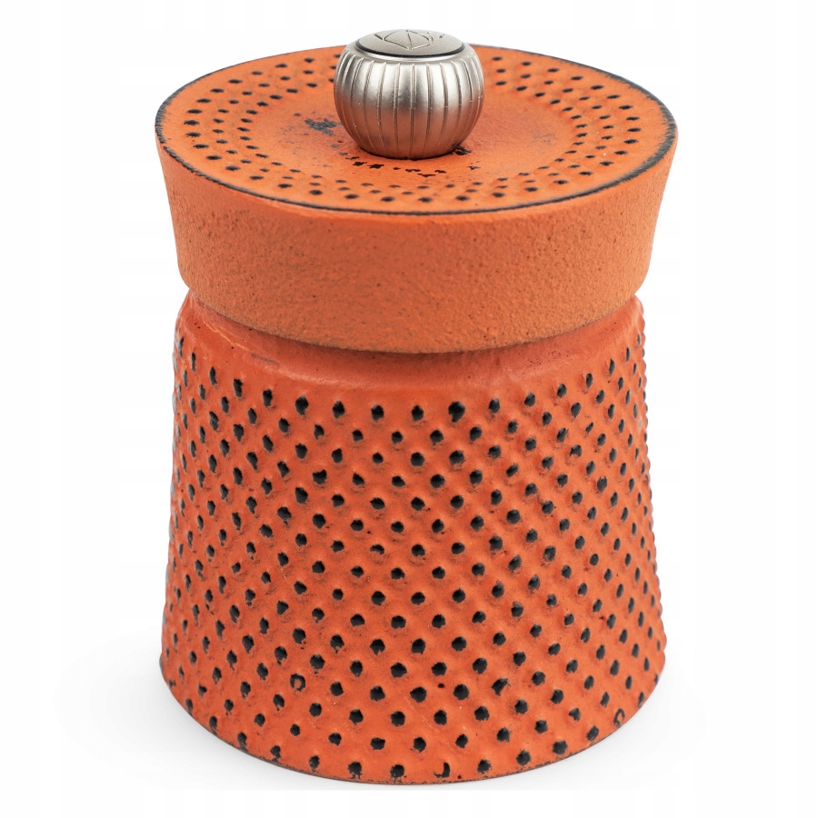 Liatinový mlynček na korenie 8 cm oranžový Peugeot