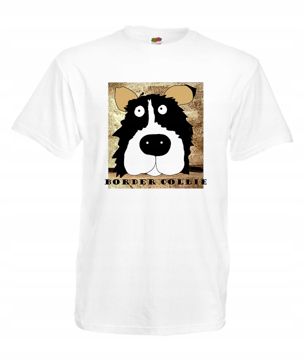 

S Koszulka Męska Border Collie Pies Wzory