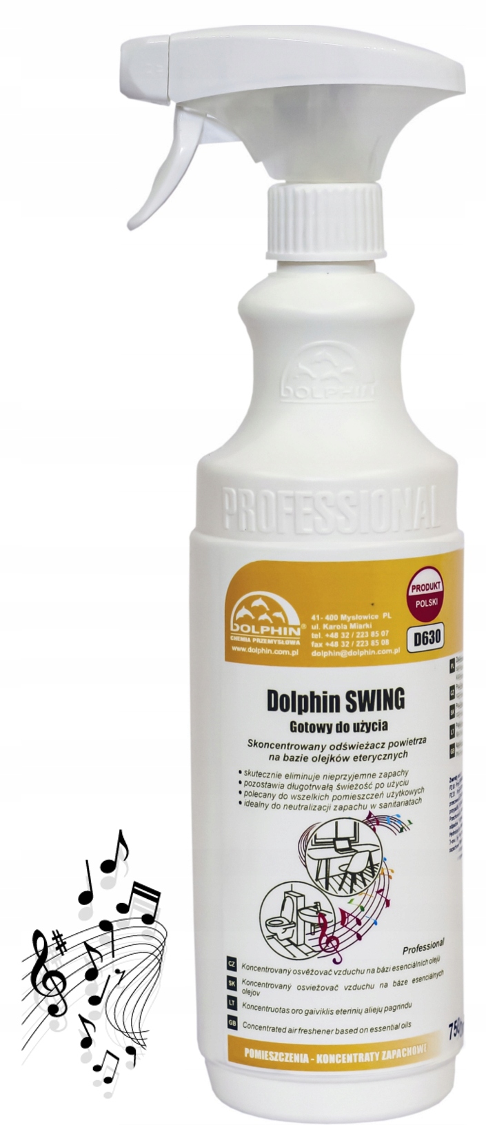 

Odświeżacz Powietrza Dolphin Swing Męski 750ml