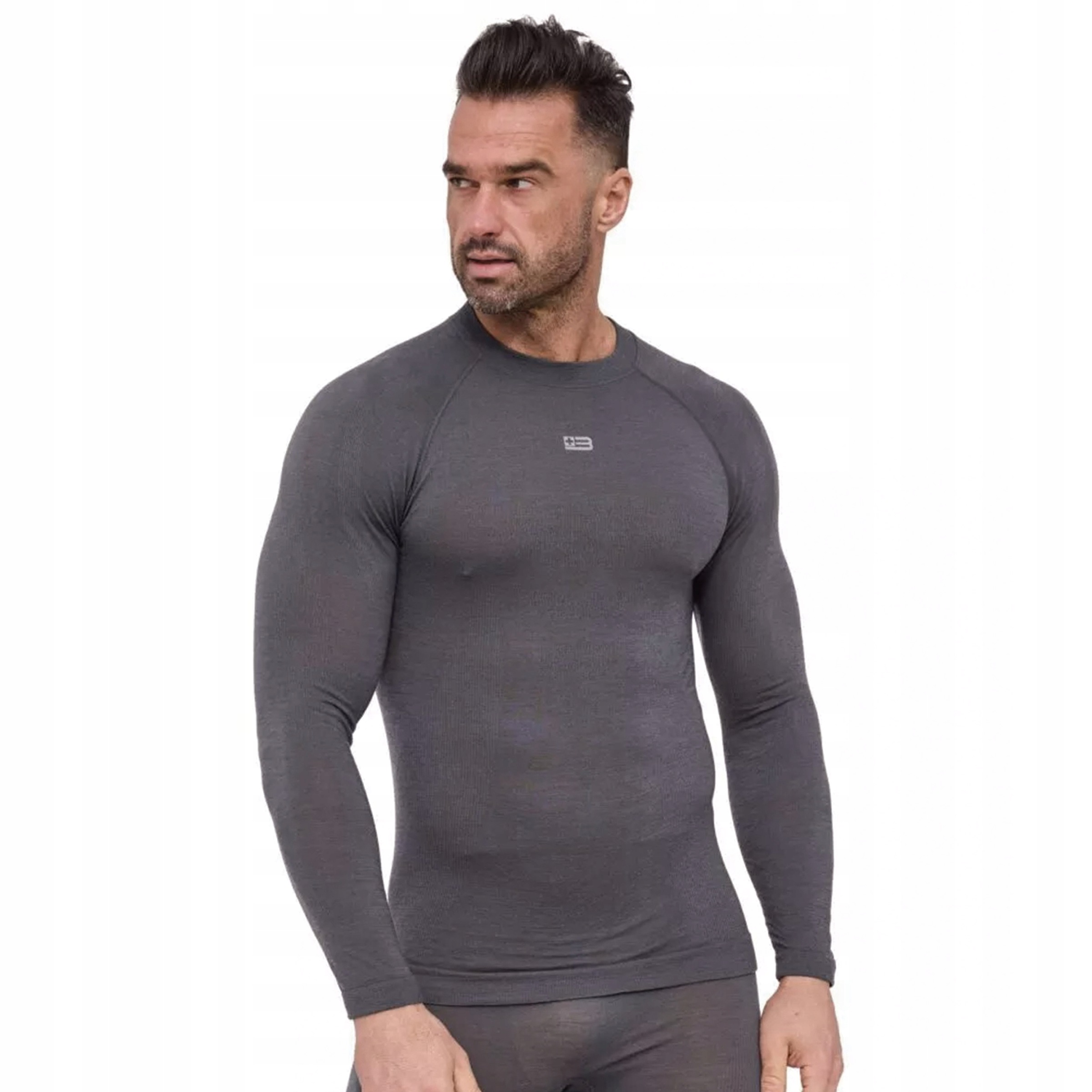 Termoaktivní trekingová pánská mikina 70% merino Brubeck grafitová, velikost XL