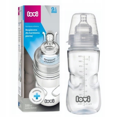 

Lovi Medical+ Butelka 330ml, Smoczek Supervent 9m+