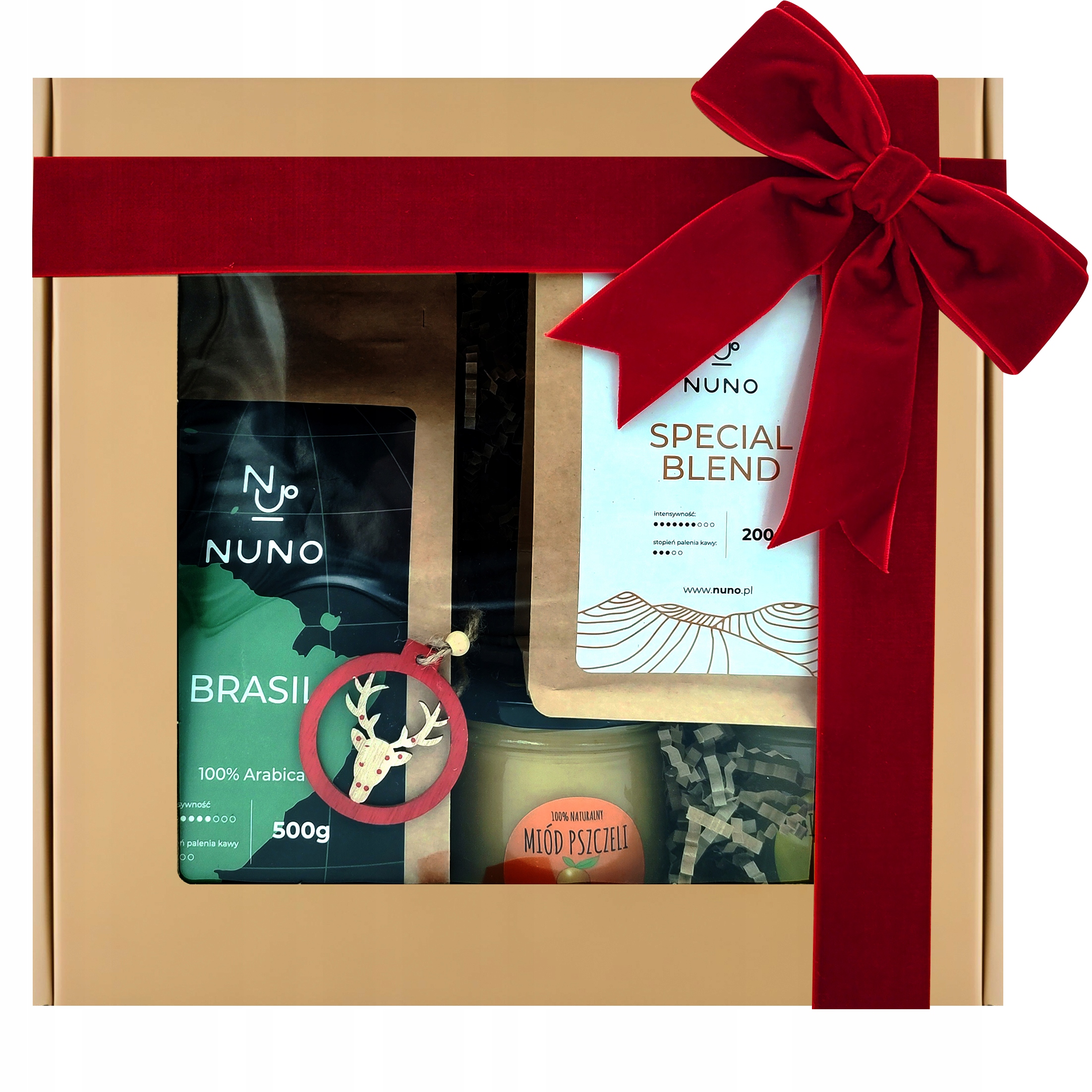 Levně Dárek Box Mikuláš Vánoce Káva Nuno 2 x Med