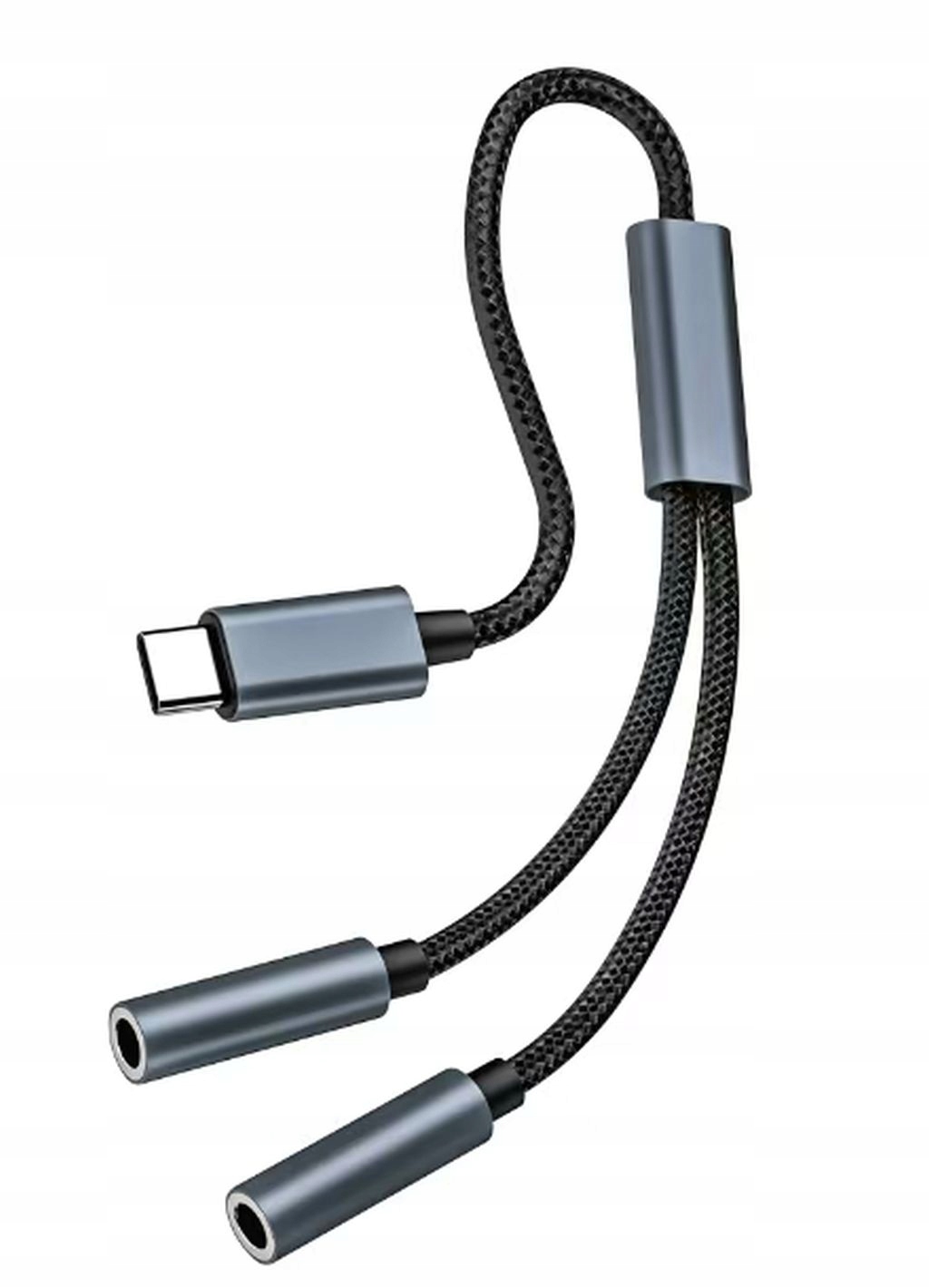 KABEL ADAPTER PRZEJŚCIÓWKA GNIAZDO USB-C - 2 X GNIAZDO JACK 0,15M
