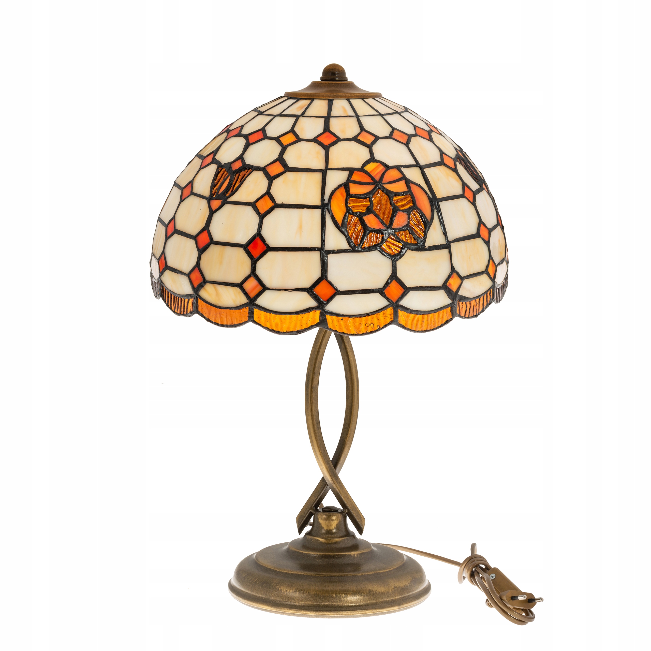 Stojaca Tiffanyová Vitrážová Lampa Do Kancelárie, Retro Nočná Lampa