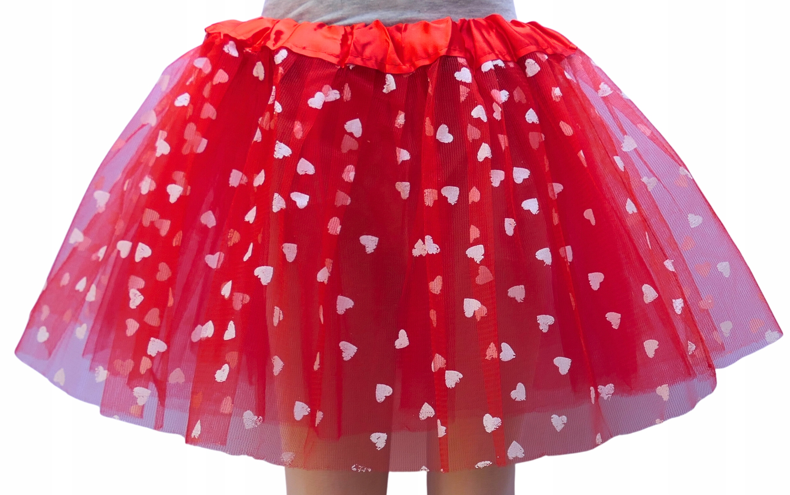 SPÓDNICZKA TIULOWA SPÓDNICA TUTU 30 cm SERDUSZKA Wzór dominujący bez wzoru