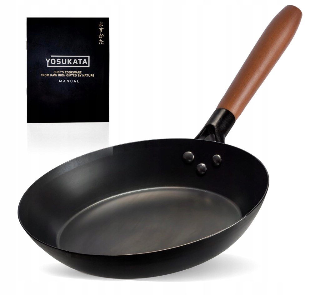 Yosukata Panvica 26 cm uhlíková oceľ indukcia plyn Otvorený oheň Gril Bbq