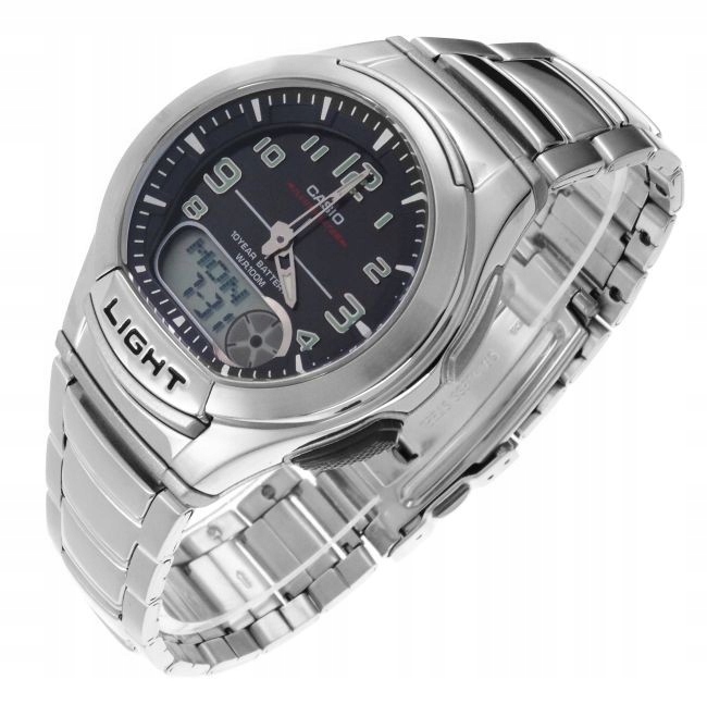 

Zegarek Męski Casio AQ-180WD-1B Telememo WR100 Box