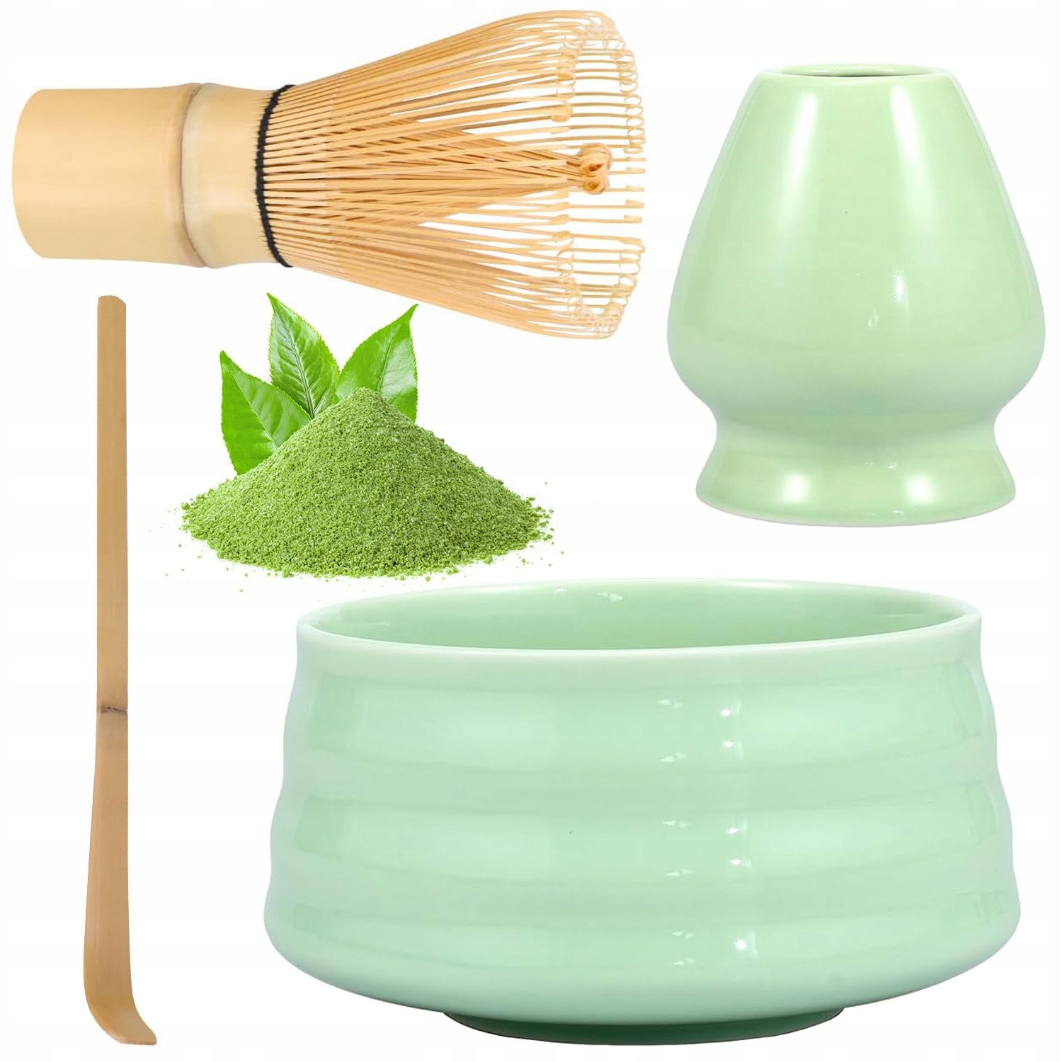 Dárková Sada Na Čaj Matcha Matchy Šálek Metla Lžička 4v1