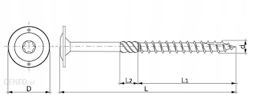 WKRĘTY CIESIELSKIE 6x200 TORX TALERZOWE 100 szt AZ Liczba sztuk 100 szt.
