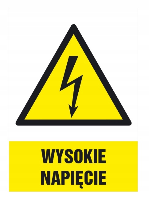 NAKLEJKA Wysokie napięcie 148 x 210 mm