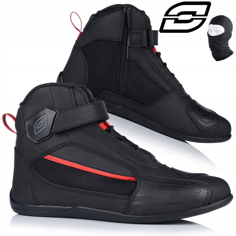 Motocyklové Topánky Ozone City Black Krátke Mužské Kožené Darčeky