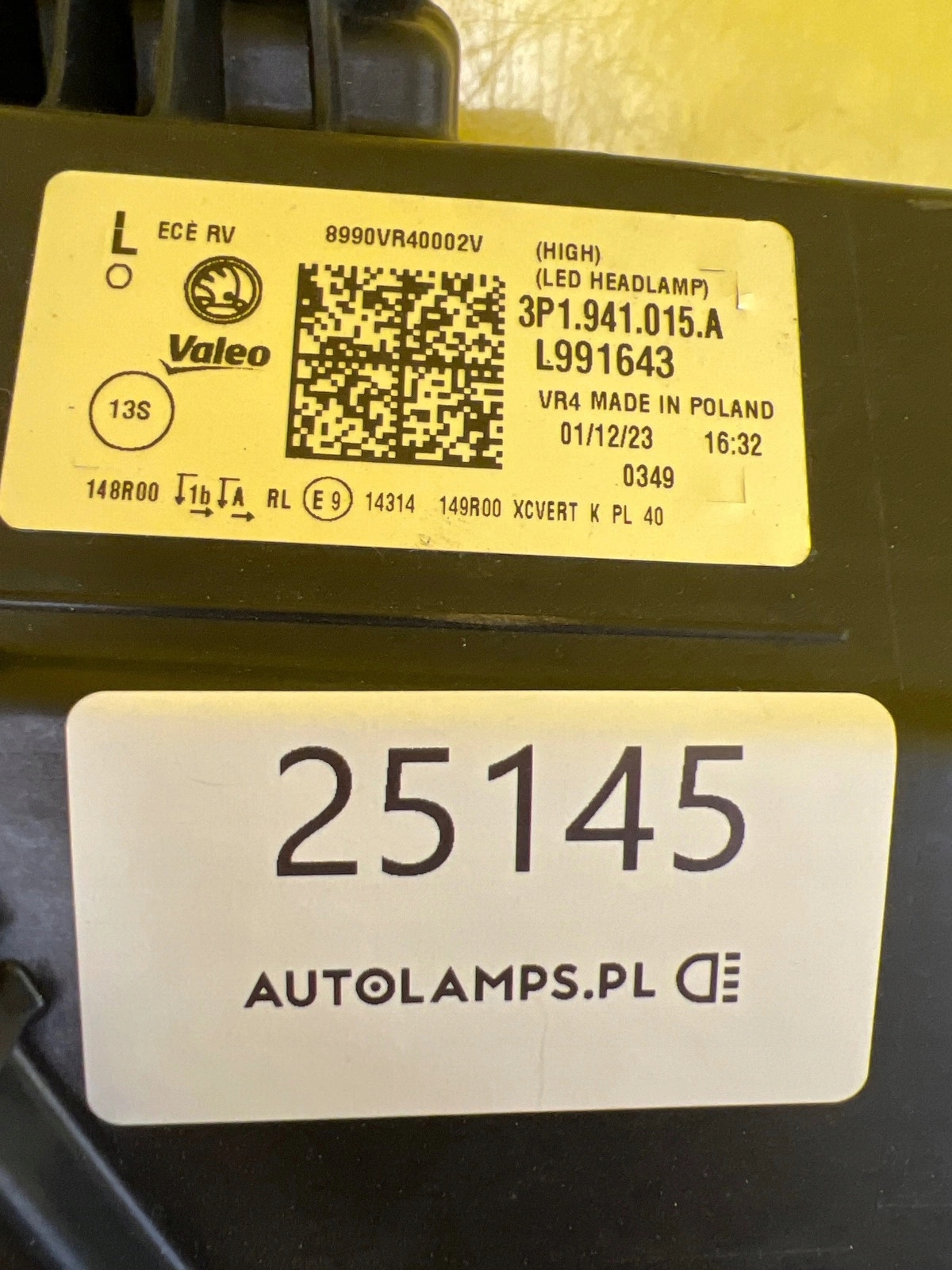 light left Skoda Superb IV 4 3P Full Led 3P1941015A