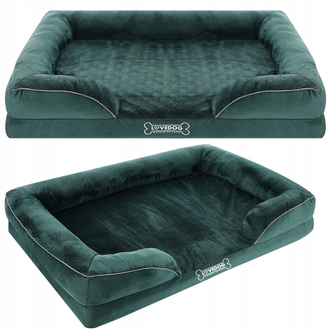 Legowisko dla Psa Ortopedyczne Duże XL 100x75 Pokrowiec na Zamek, Kanapa