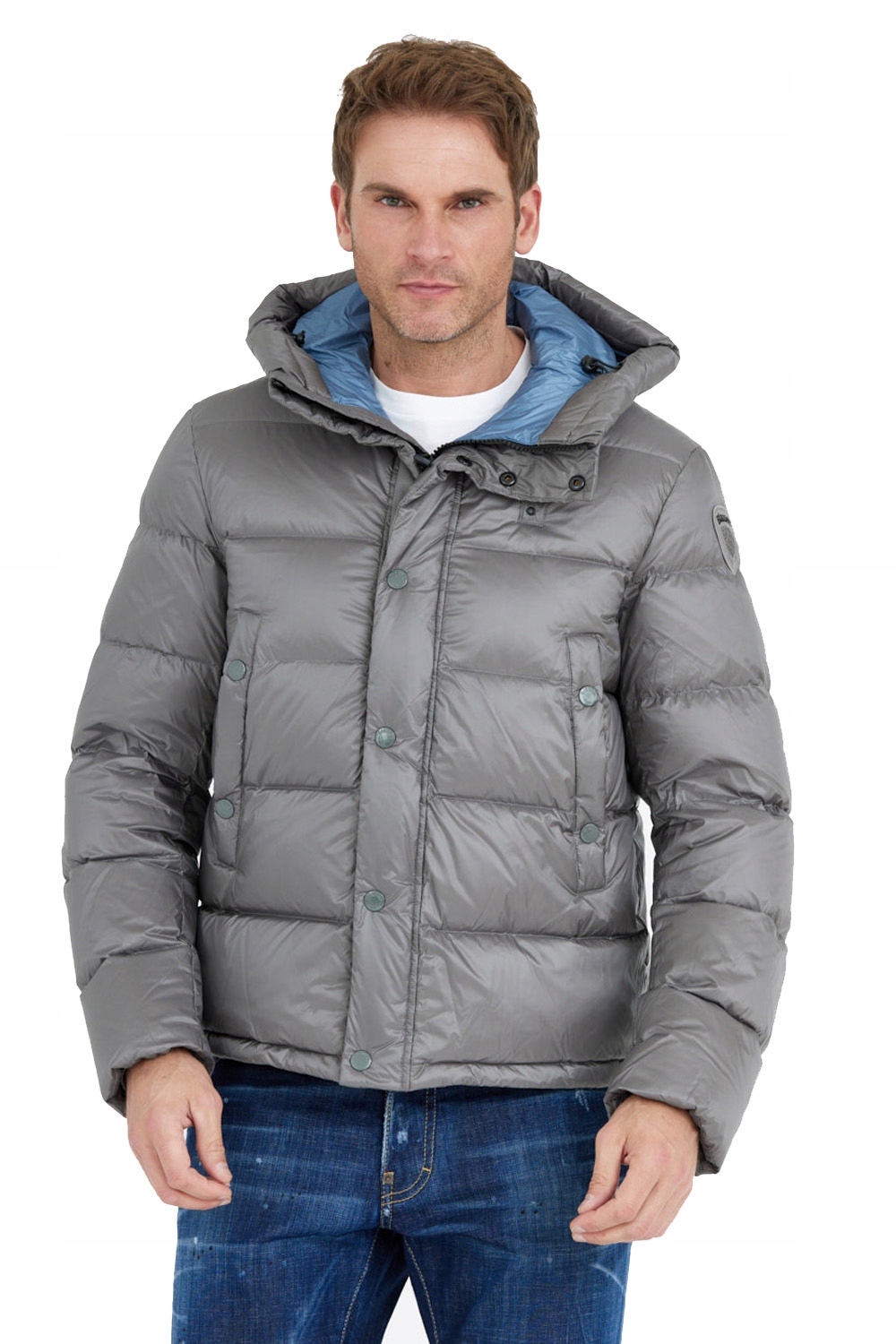 Blauer Ocelová péřová bunda Tracy s kapucí M