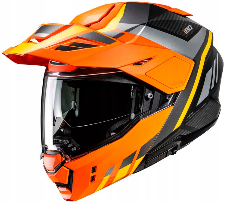 Hjc I80 Imes Orange Čierna Motocyklová Prilba S Čeľusťou XL