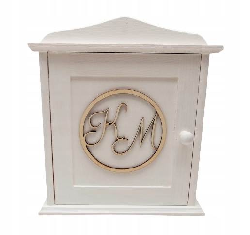 INICJAŁY Szafka na KLUCZE, SKRZYNKA DREWNIANA