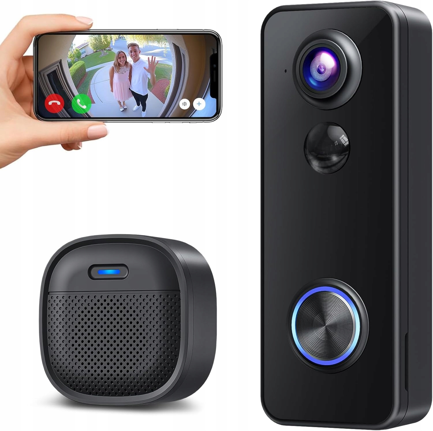 Bezdrátový Videodomofon Wifi Zvonek Na Dveře S Kamerou A Senzorem Pohybu