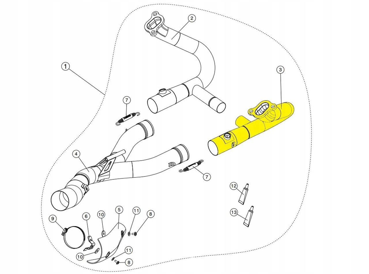 Výfukový kolektor Akrapovic Bmw R 1200 Gs