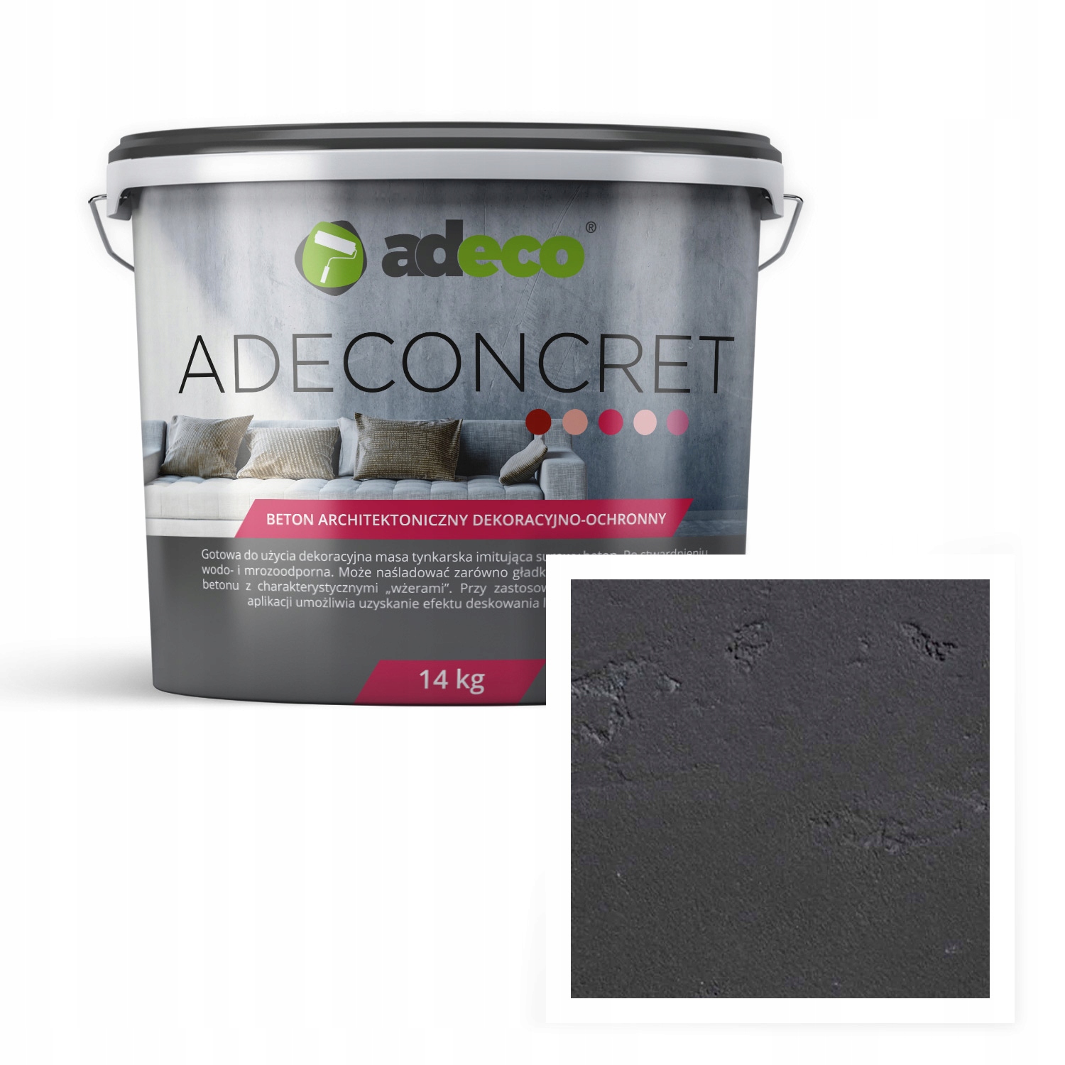 Architektonický Beton Omítka Antracit 14 Kg Na 8 M2