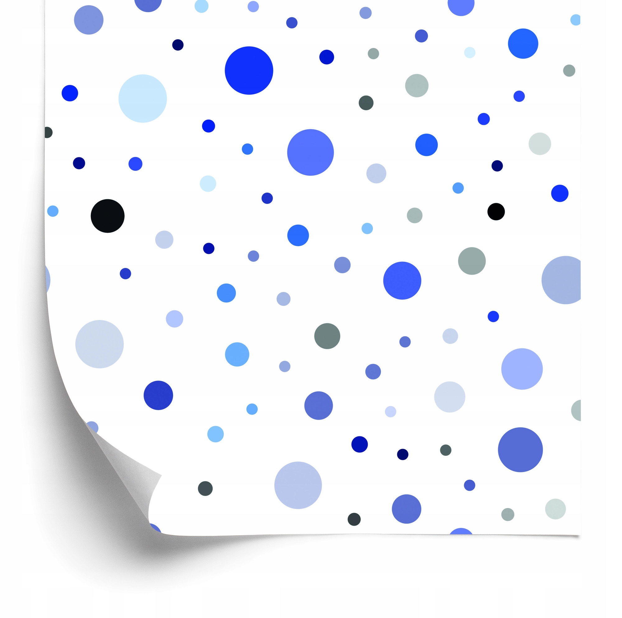 Tapeta Kolieska v odtieňoch modrej 50x1000 cm