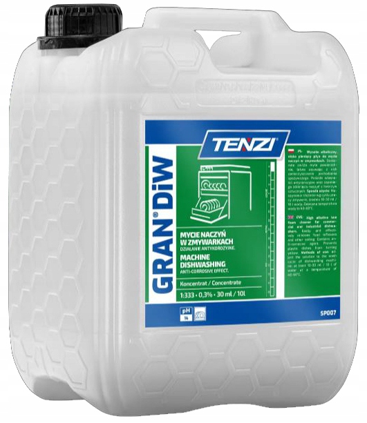 Levně Tenzi – Gran Diw – Antikorozní Koncentrát Tekutého Přípravku Do Myčky Nádobí – 10 L