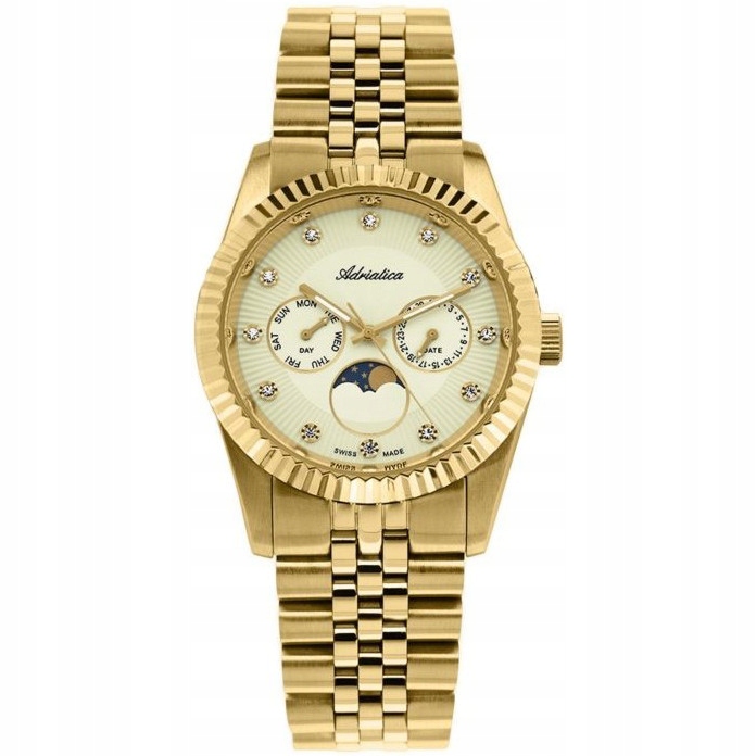 Dámské hodinky Adriatica A3809.1141QF Zlaté Zirkony