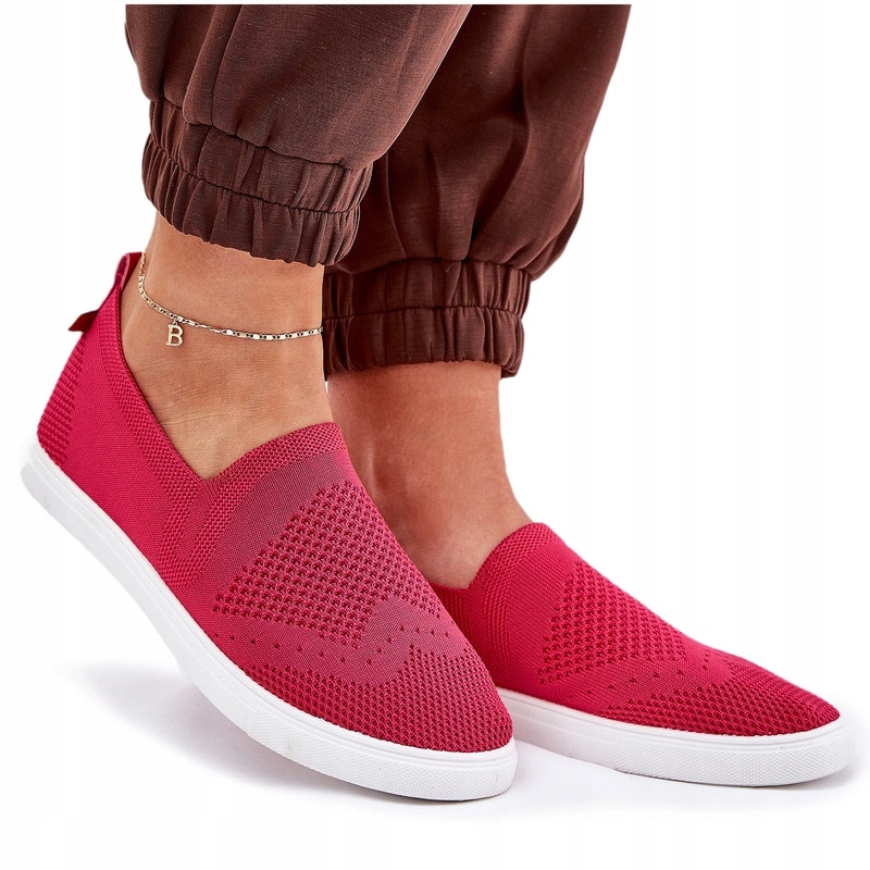 Damskie Wsuwane Tenisówki Big Star FF274A605 Fuksja 39