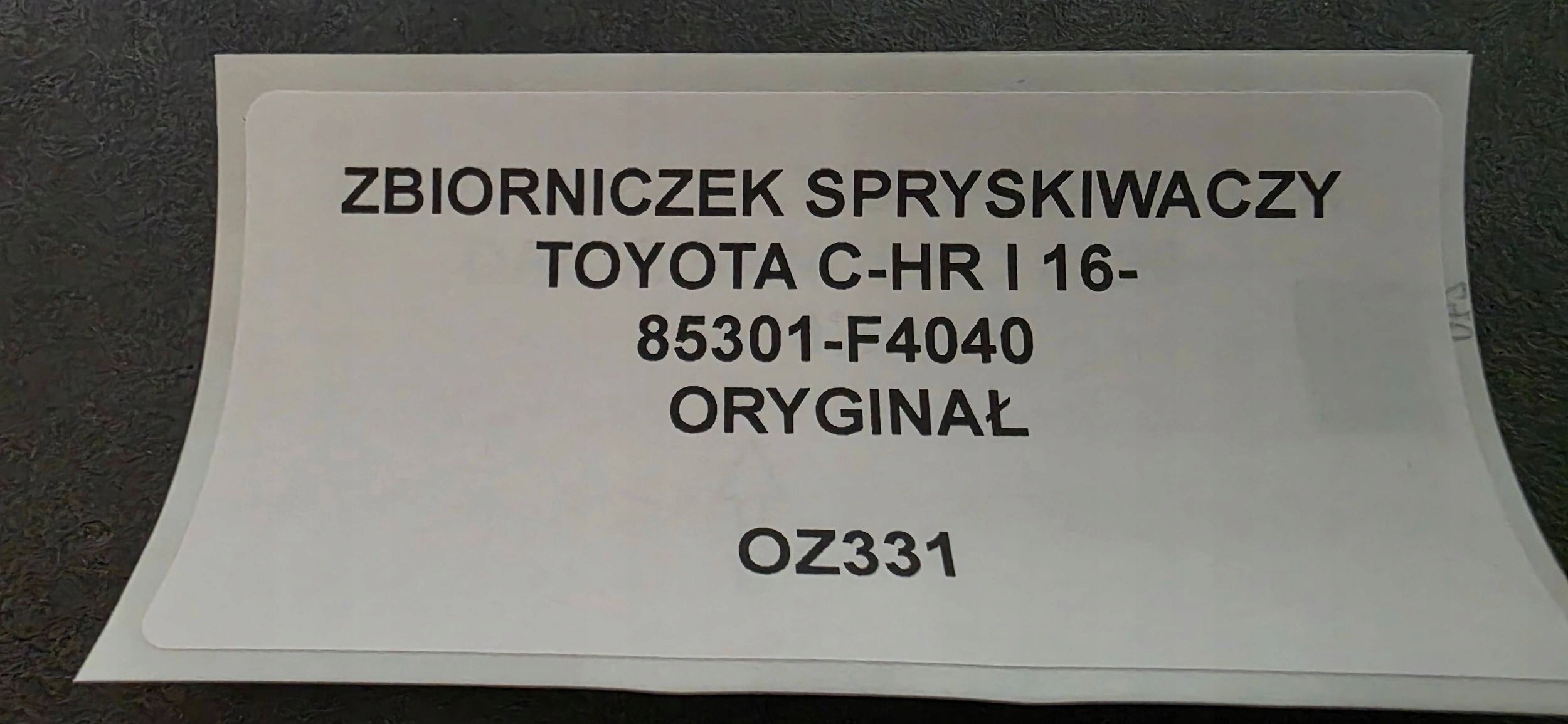 washer fluid tank front Toyota C-HR and 85301F4040