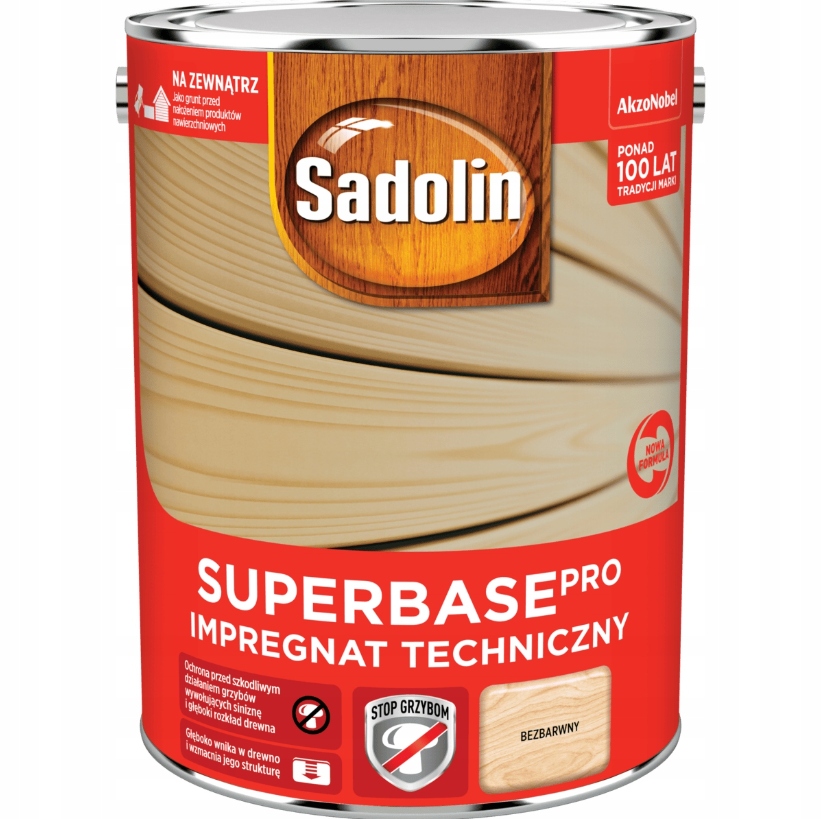 Sadolin Base SuperBase Pro 5L. Wodny bezbarwny