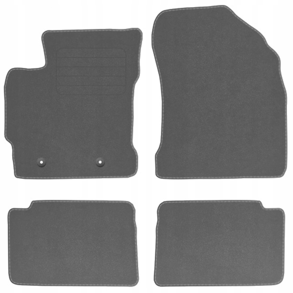 Toyota Auris II 12-18 velurové koberce Comfort Šedé