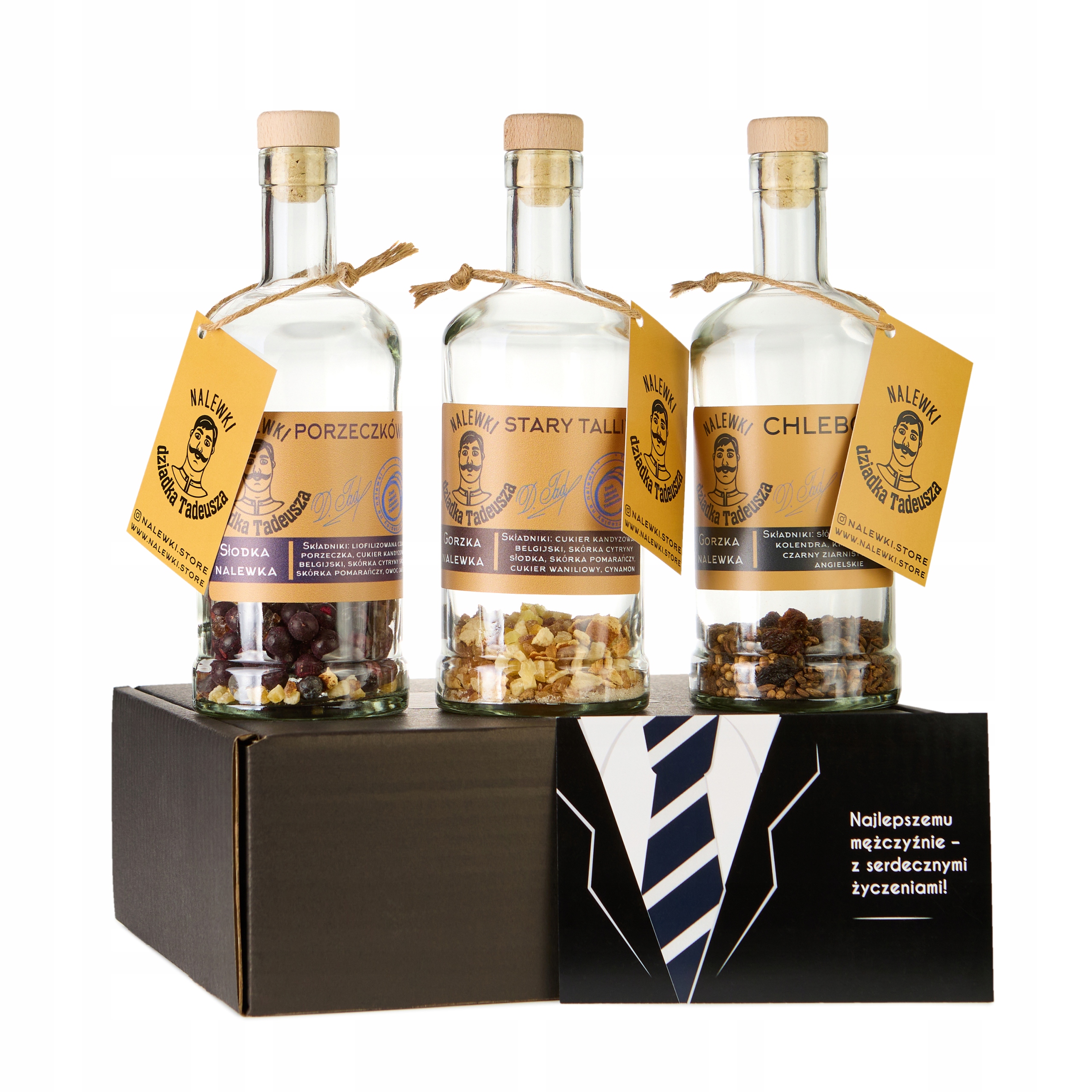 Levně Dárková sada na výrobu tinktur Dárek pro něj Men v černém