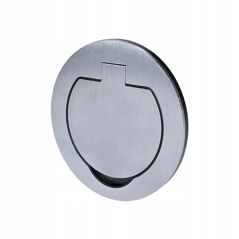 Vestavná podlahová zásuvka, IP55, kulaté víčko