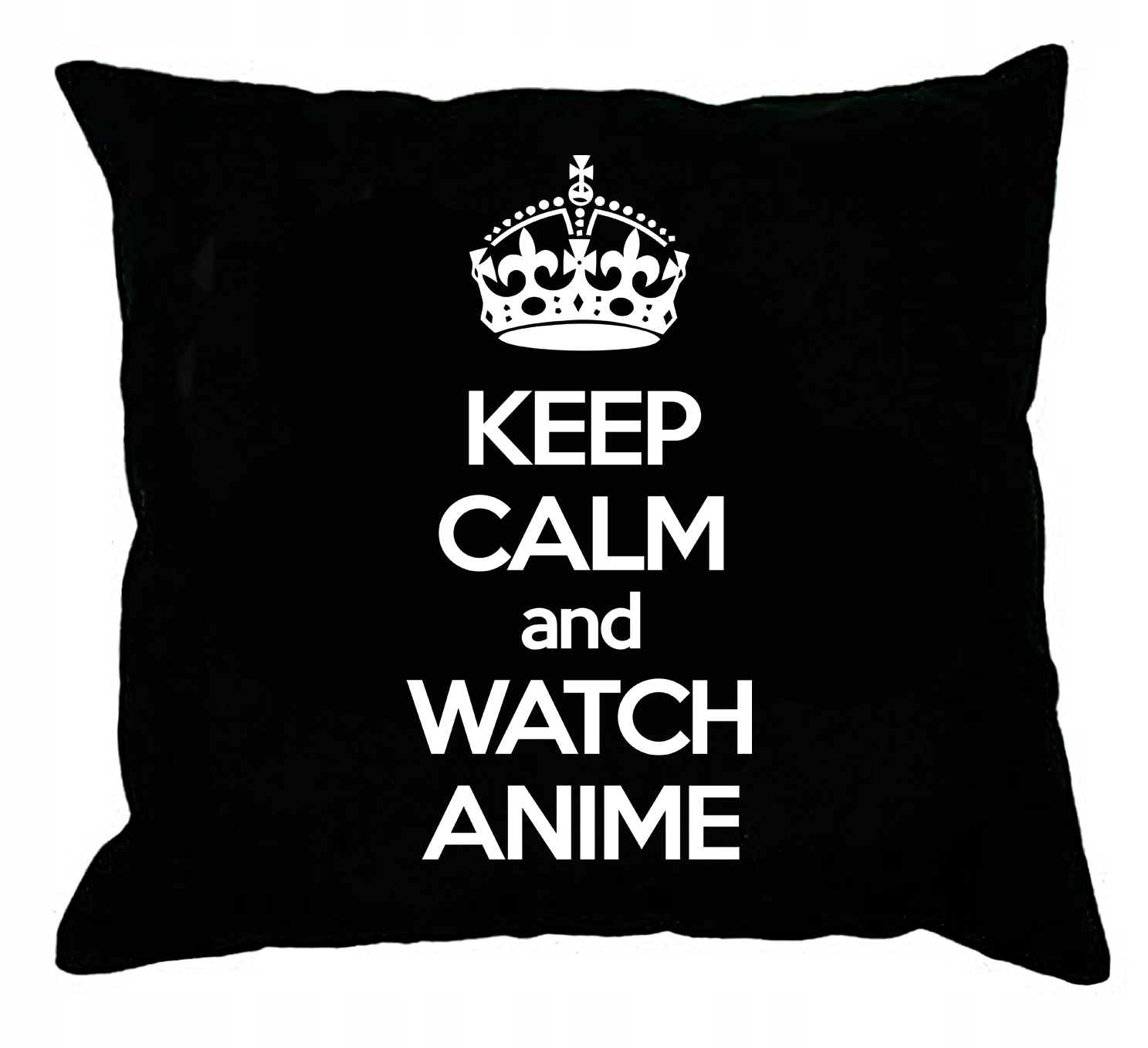 PODUSZKA DEKORACYJNA KEEP CALM AND WATCH ANIME MANGA NAPIS WZÓR