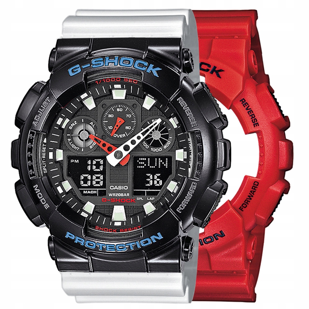 Sada G-shock GA-100B-4AER Černá Bílá