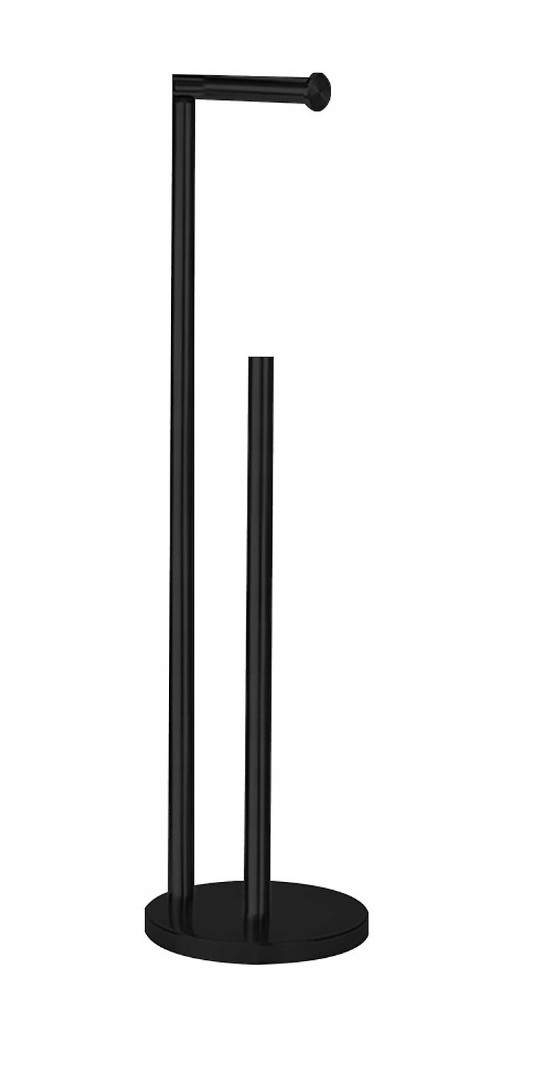 UCHWYT STOJAK NA PAPIER TOALETOWY Z UCHWYTEM CZARNY Szerokość produktu 15 cm