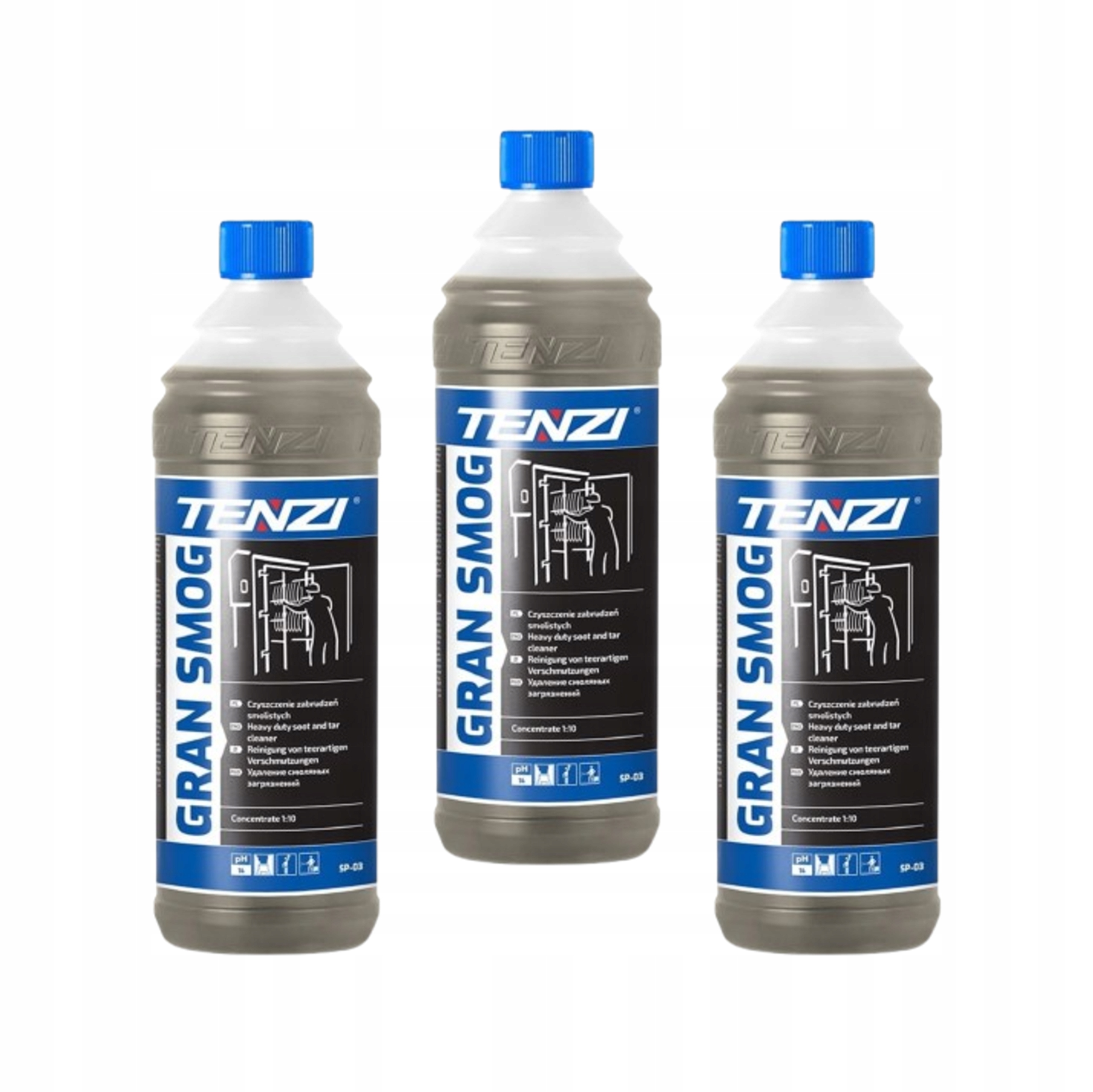 Levně Tekutý přípravek na mytí krbů a grilů udírny Tenzi Gran Smog 1 litr 3 kusy