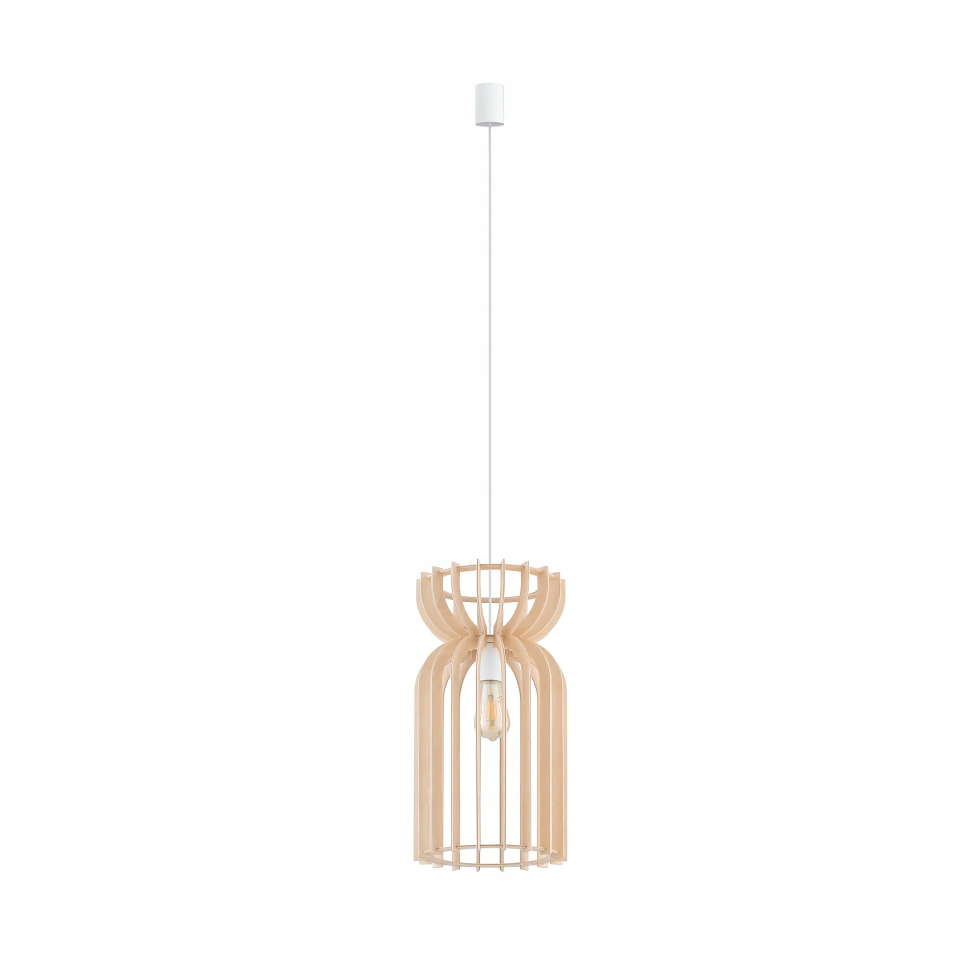 Nowodvorski Závesná lampa Kymi A 60W, Tienidlo z dreva, E27, stmievateľná