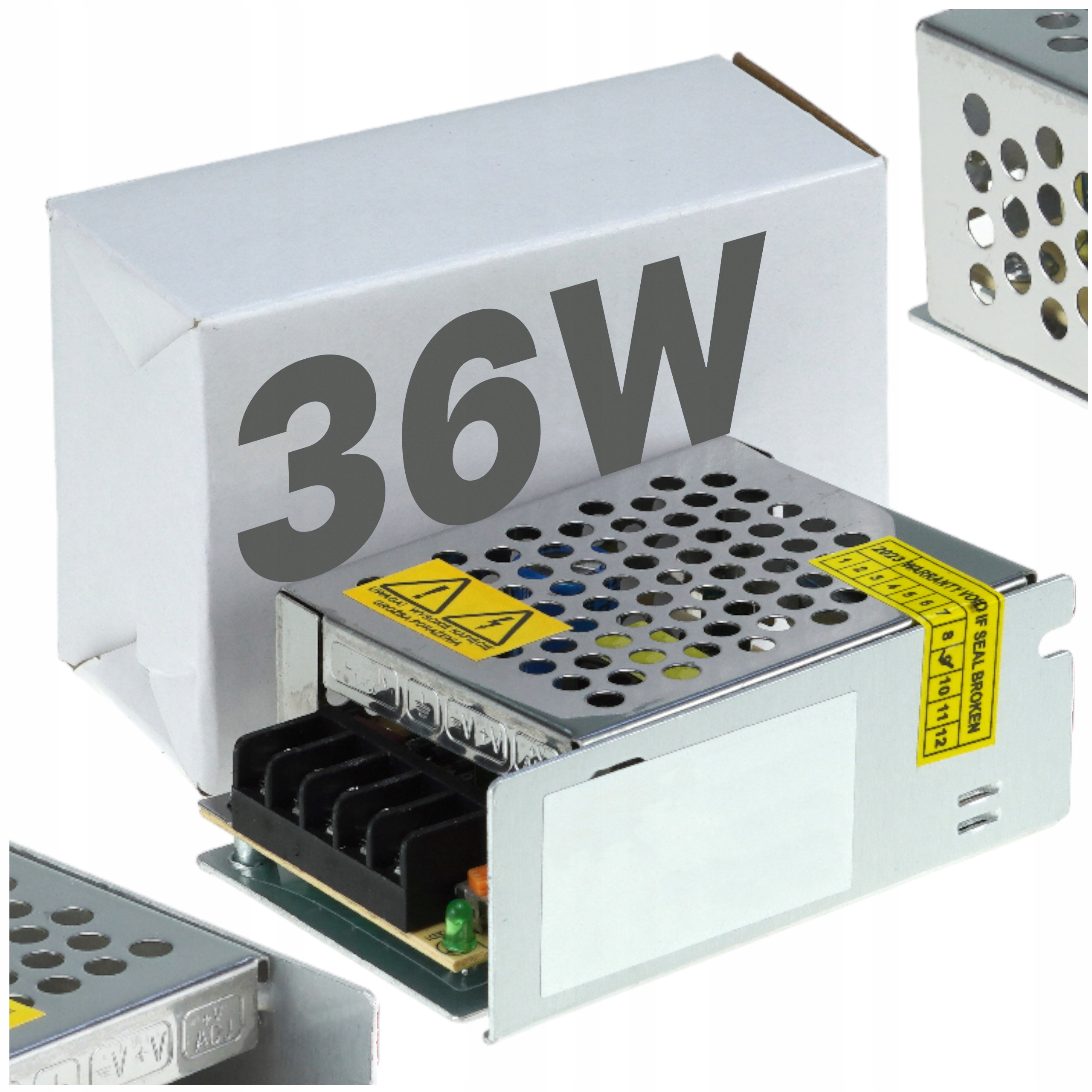 ZASILACZ LED 36W 12V 3A MODUŁOWY TRANSFORMATOR DO TAŚM I OPRAW LEDOWYCH