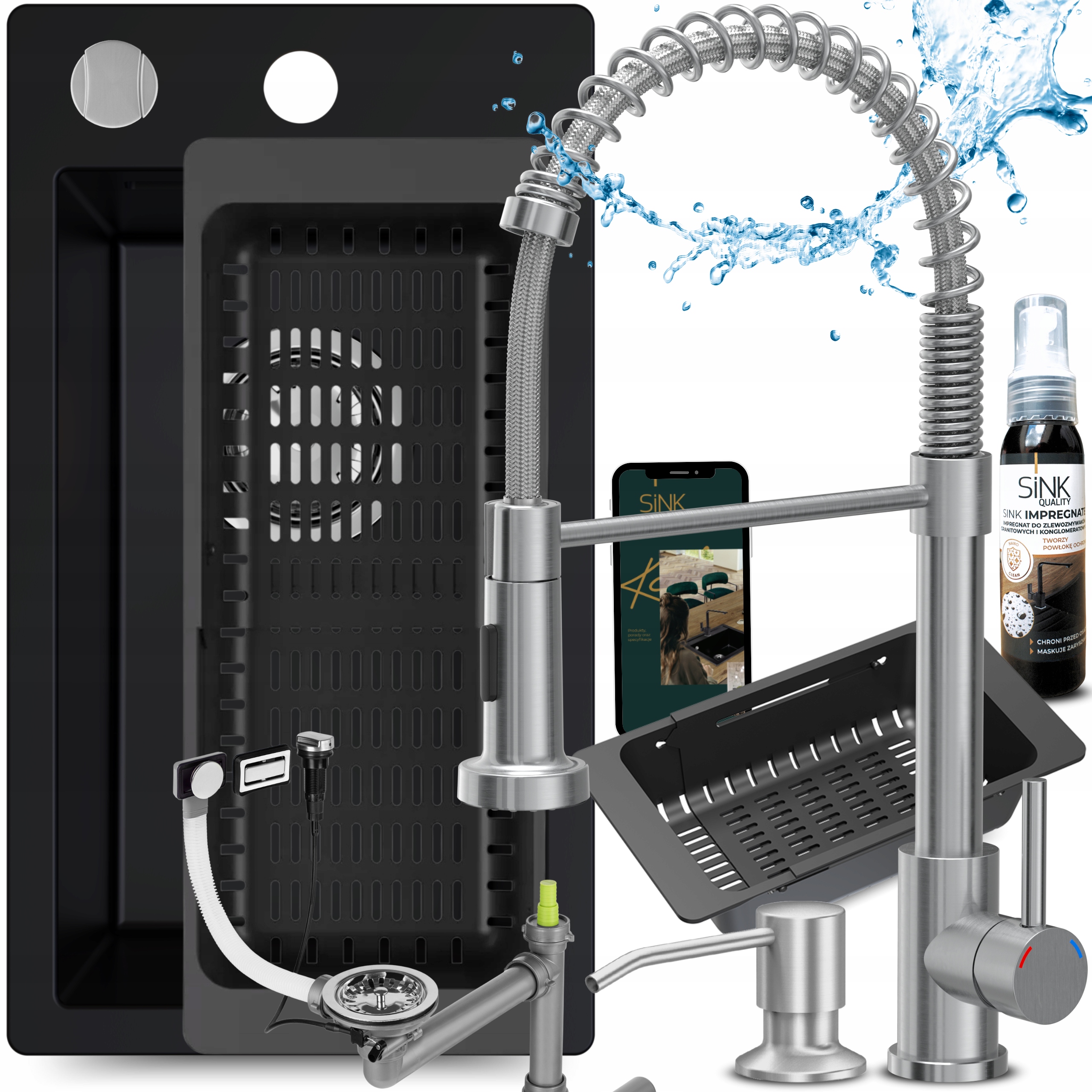 Technický Dřez Gastronomický 30 Průmyslový Technický Baterie Vytáhovací