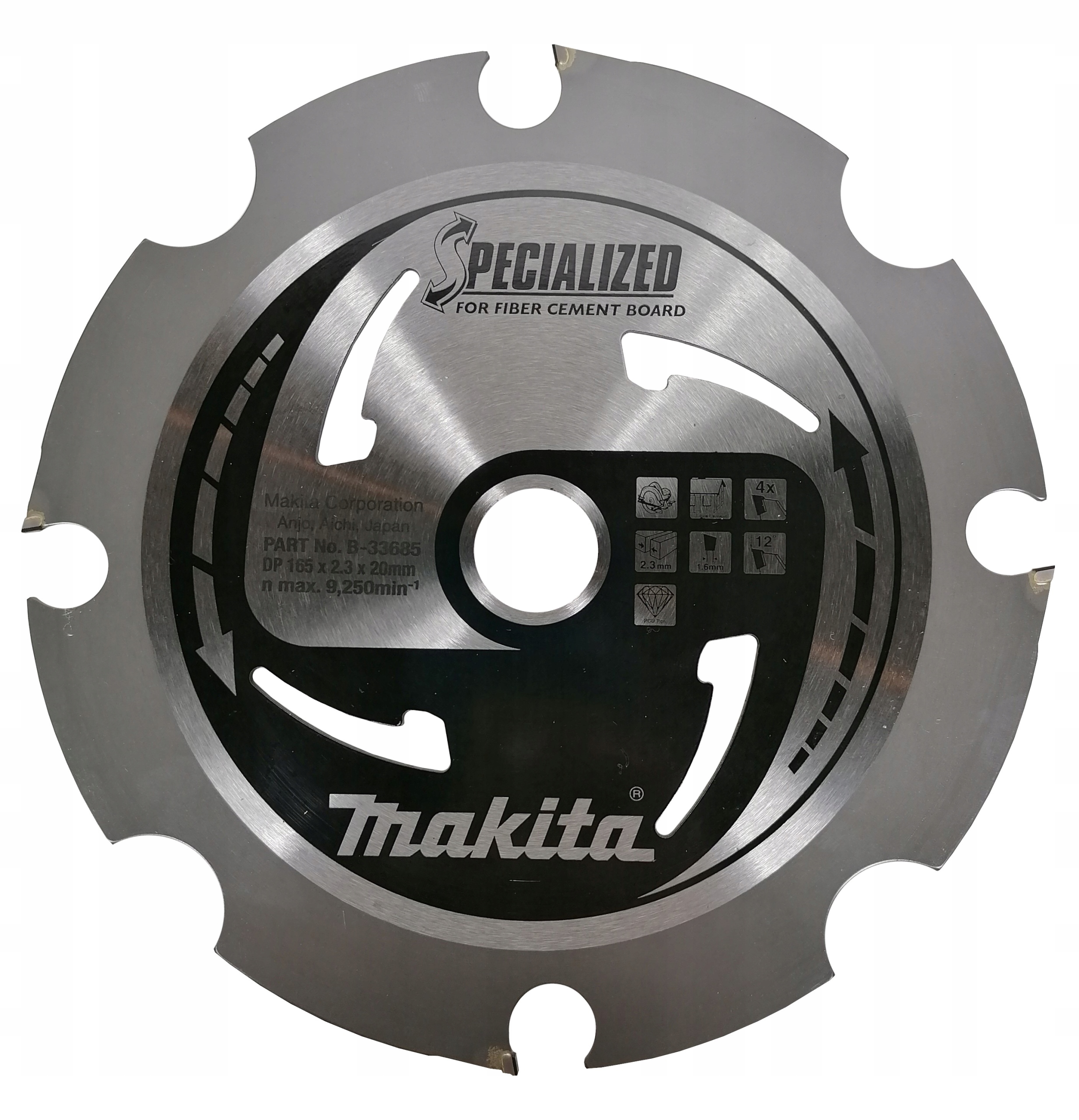 Makita B-33685 Tarcza Tnąca Do Płyt Włóknowo-cementowych 165x20 4Z