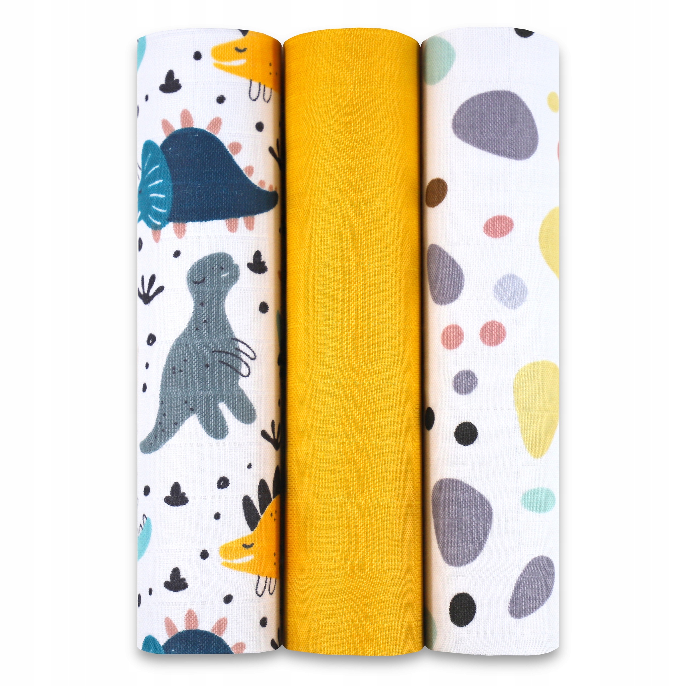 PIELUCHY MUŚLINOWE PIELUSZKI PREMIUM ZESTAW 3SZT 60x75CM 123BABY