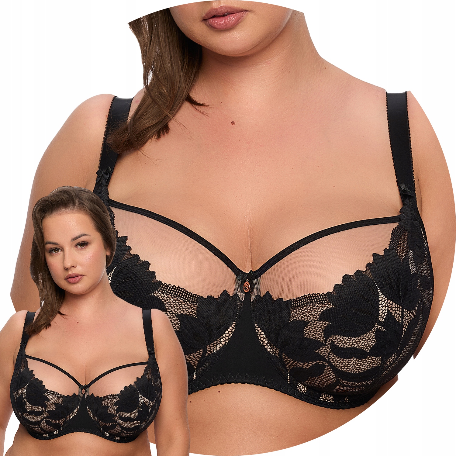 Gaia 1134M Keto Maxi Polovyztužená podprsenka Semi Soft černá 75J