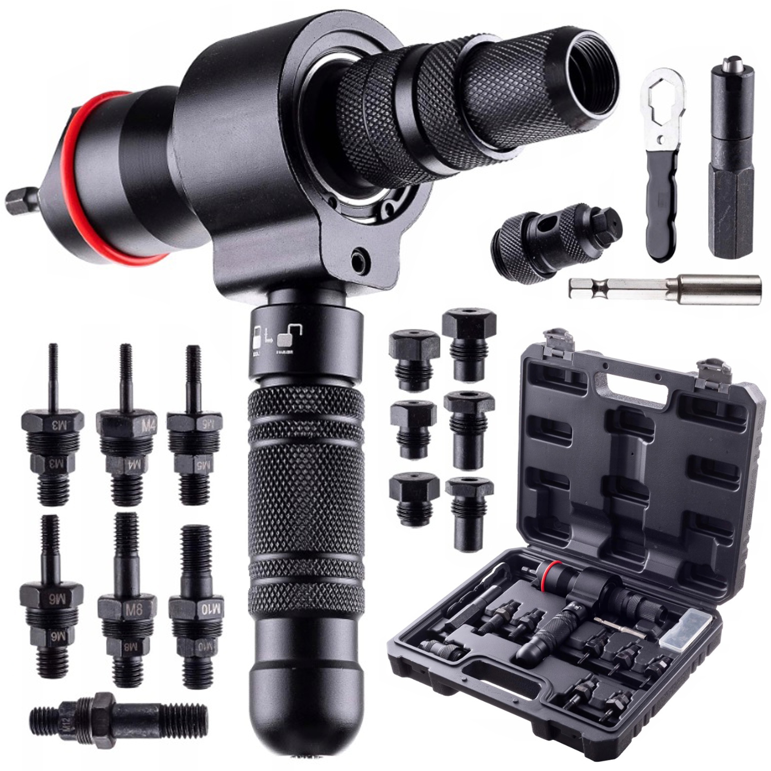 Nitovačka Na Nitovacie Matice, Adaptér Na Skrutkovač, Vŕtačku M3-M12