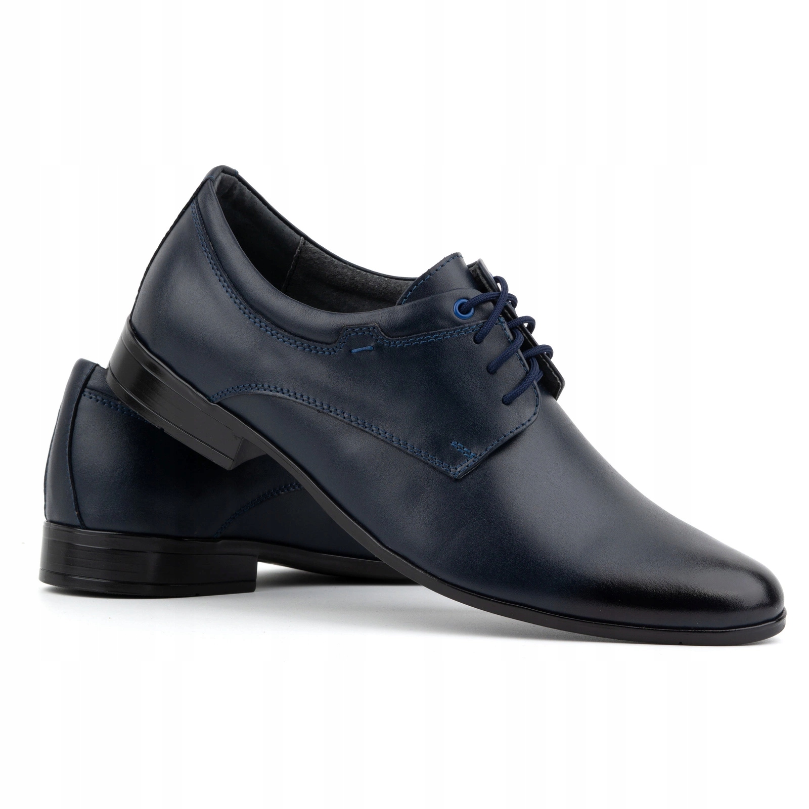 Pánské společenské boty elegantní kožené Polské šněrovací pantofle 42