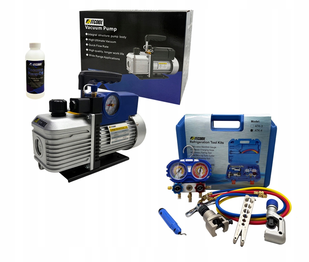 Vákuová pumpa Aitcool VP260M-SG 142L/min Sada nástrojov Aitcool ATK-4